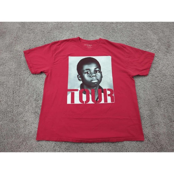 Lil Wayne T Shirt Mens XXL Red Short Sleeve Tour General Admission - Picture 1 of 7